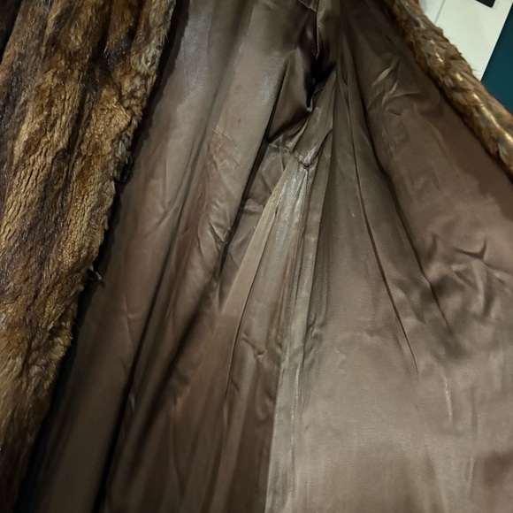 Vintage Luxury Ranch Mink REAL Fur Full Lnegth Coat XL / Glam/Old Hollywood/Chic - Picture 12 of 14